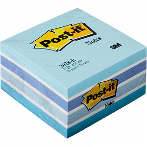 Куб стикеров Post-it® ORIGINAL  "Голубая Пастель", 5 цветов, 76х76 мм, 450 л. - 100% PEFC CH18/0914