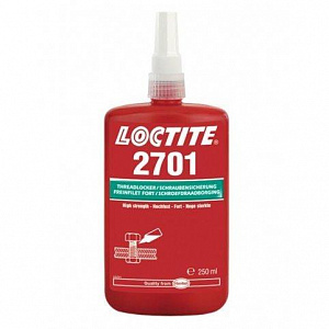 Фиксатор резьбы высокой прочности  для неактивных металлов  LOCTITE 2701, 250 мл