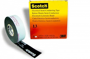 Лента Scotch 13, самослип. полупроводящая резиновая лента, 19мм х 4,5м