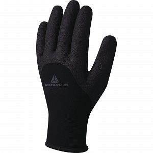 Перчатки нитриловые, утепленные VV750NO, трикотажные, прочные, pазмер 09, черные
