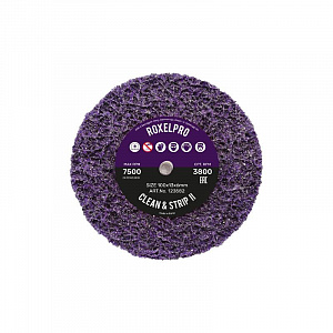 Пурпурный зачистной круг ROXPRO Clean&Strip II 100х13х6мм на шпинделе