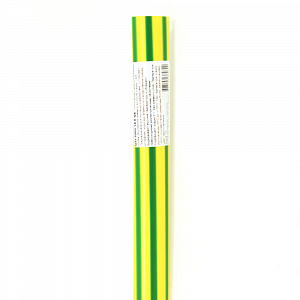 Трубка тонкостенная термоусаживаемая GTI-3000, жёлто-зелёная, 18 мм/6 мм 3:1, 1 м