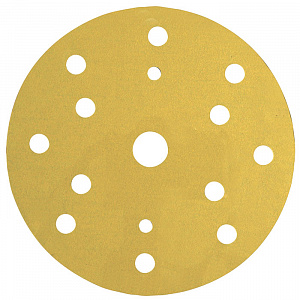 Круг абразивный, золотой, 15 отверстий, Р400, 150 мм,3M™ Hookit™ 255P+ 