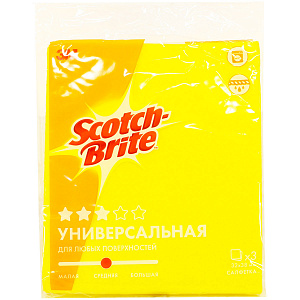 Салфетка Scotch-Brite® Универсальная Оптима, 32 см х 38 см, 3 шт./упак.