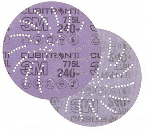 Круг шлифовальный, 240+, 150 мм, Клин Сэндинг, 3M™ Cubitron™ II Hookit™ 775L № 47098, 50 шт./уп.