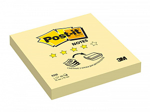 Стикеры Post-it® Classic, канареечно-желтый цвет, 76 х 76 мм, 100 листов