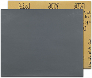 Лист абразивный, микротонкий, 1500А, 138 мм х 230 мм, 3M™ Wetordry™ 401Q 