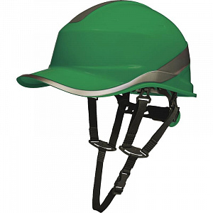 Каска защитная BASEBALL DIAMOND V UP из ABS зеленого цвета