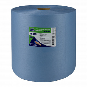 Нетканый протирочный материал PROBOS ALPHA 9601B, 60 г/м2, голубой, 32х34см, 1100 л/рулон