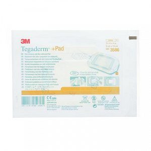 Пленочная прозрачная повязка с впитывающей подушечкой Tegaderm ® + Pad  9 x 10 см. 25 шт./уп. 3586