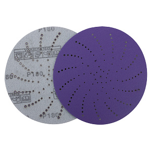 Круг шлифовальный c мультипылеотводом Purple, P180, PROBOS CERAMIC FILM Hookit CF775, 125 мм
